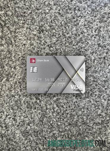 Síria Cham Bank Visa Platinum Cartão Photolook Front amostra